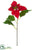 Velvet Royal Poinsettia Spray - Red - Pack of 12