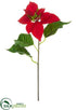 Silk Plants Direct Velvet Royal Poinsettia Spray - Red - Pack of 12