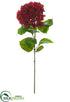 Silk Plants Direct Large Velvet Hydrangea Spray - Red - Pack of 12