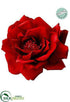 Silk Plants Direct Velvet Rose - Red - Pack of 12
