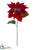 Silk Plants Direct Poinsettia Spray - Red - Pack of 12