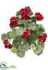 Silk Plants Direct Geranium Hanging Bush - Red - Pack of 6