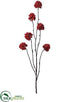Silk Plants Direct Cluster Berry Spray - Red - Pack of 6
