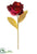 Metallic Magnolia Spray - Red - Pack of 12