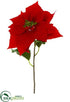 Silk Plants Direct Velvet Royal Poinsettia Spray - Red - Pack of 12