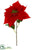 Velvet Royal Poinsettia Spray - Red - Pack of 12
