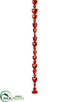 Silk Plants Direct Heart Garland - Red - Pack of 6
