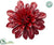 Dahlia With Clip - Red - Pack of 12