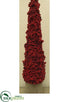 Silk Plants Direct Cone Topiary - Red - Pack of 1