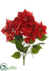 Silk Plants Direct Poinsettia Bush - Red - Pack of 12