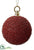 Beaded Ball Ornament - Red - Pack of 8
