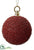 Beaded Ball Ornament - Red - Pack of 8