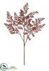 Silk Plants Direct Glittered Maidenhair Fern Spray - Red - Pack of 12