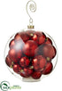 Silk Plants Direct Plastic Gift Ornament - Red - Pack of 6