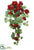 Silk Plants Direct Geranium Hanging Bush - Red - Pack of 6