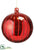 Glass Ball Ornament - Red - Pack of 6