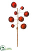 Silk Plants Direct Jingle Bell Spray - Red - Pack of 24