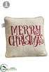Silk Plants Direct Merry Christmas Pillow - Beige Red - Pack of 6