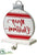 Merry Christmas Disc Stocking Holder - White Red - Pack of 2