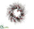 Snowed Pine Cone, Berry,  Ball Wreath - White Red - Pack of 1