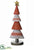 Christmas Tree With Star - Cream Red - Pack of 1