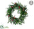 Silk Plants Direct Cedar, Holly, Berry Wreath - Green Red - Pack of 1