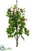 Silk Plants Direct Holly Berry Branch - Green Red - Pack of 4