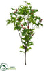 Silk Plants Direct Holly Berry Branch - Green Red - Pack of 2