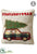 Tree on Truck Pillow - Green Red - Pack of 4