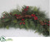 Silk Plants Direct Pine w/Berry, Cone,  Cedar Swag - Green Red - Pack of 2