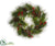 Pine w/Berry, Cone,  Cedar Wreath - Green Red - Pack of 2