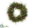 Pine w/Berry, Cone,  Cedar Wreath - Green Red - Pack of 1