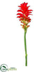 Silk Plants Direct Ginger Flower Spray - Orange Red - Pack of 12