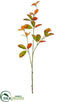 Silk Plants Direct Viburnum Leaf Spray - Orange Red - Pack of 12