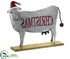 Silk Plants Direct Christmas Cow - Gray Red - Pack of 6