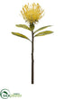Silk Plants Direct Protea Spray - Yellow - Pack of 24