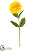 Silk Plants Direct Zinnia Spray - Yellow - Pack of 12