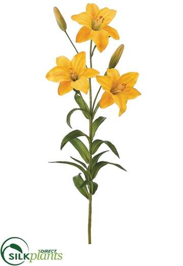 silk asiatic lilies Silk Plants Direct Asiatic Tiger Lily Spray - Orange