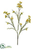 Silk Plants Direct Wax Flower Spray - Yellow - Pack of 12