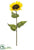 Sunflower Spray - Yellow - Pack of 12