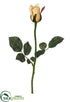 Silk Plants Direct Rose Bud Spray - Yellow - Pack of 12