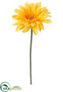 Silk Plants Direct Gerbera Daisy Spray - Yellow - Pack of 12