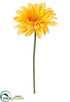 Silk Plants Direct Gerbera Daisy Spray - Yellow - Pack of 12