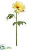 Silk Plants Direct Peony Spray - Yellow - Pack of 12