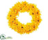 Silk Plants Direct Double Sunflower Wreath - Yellow - Pack of 1