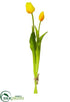 Silk Plants Direct Tulip Bundle - Yellow - Pack of 12