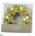 Silk Plants Direct Preserved Hydrangea Candle Ring - Green Yellow - Pack of 12