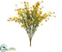 Silk Plants Direct Mini Flower Bush - Orange Yellow - Pack of 12