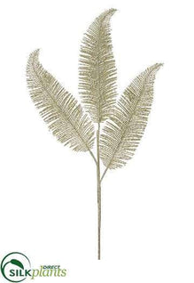 Glittered Pearl Fern Spray - Gold Tiffany - Pack of 12