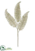Silk Plants Direct Glittered Pearl Fern Spray - Gold Tiffany - Pack of 12